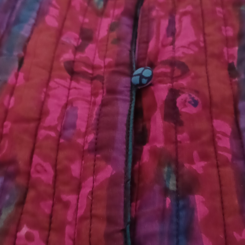 Women Phool Colorful Patchwork Jacket Button Crew - image 6